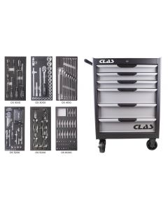 6 DRAWERS + 154 TOOL ROLLER CABINET