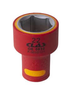 LLAVE DE VASO AISLADA 3/8" 22mm