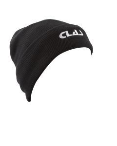 BLACK DOUBLE-FLEECE BEANIE