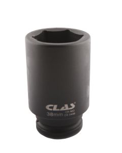 Llave de vaso de impacto larga hexagonal 38mm 3/4"