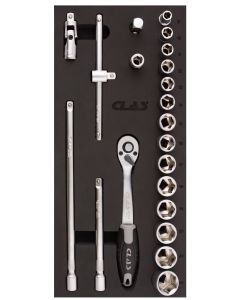 Insert cliquet 3/8" (21pcs)