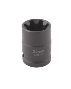 7-kant-Steckschlüssel 1/2" 22 mm