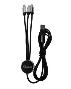 Multi usb bakbelyst laddningskabel