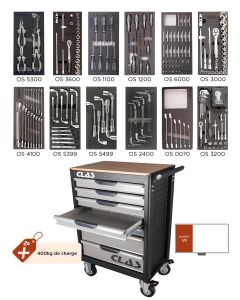 Servante 7 tiroirs + 212 outils