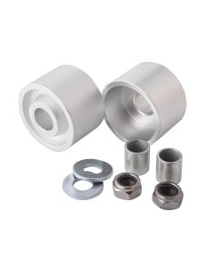 PAIR OF FIXED WHEELS Ø55x35mm