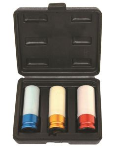1/2" coated sockets for aluminium rims (3pcs)