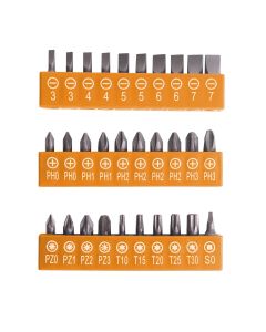 PACK OF 30 1/4" SCREWDRIVER BITS