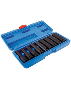 Coffret douilles choc 1/2" L.76mm E10 à E24 (9pcs)