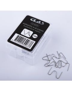 Låda med 50 klamrar m Ø0,6mm