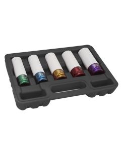 1/2" SHEATHED ALU WHEEL RIM SOCKET SET (5 PCS)