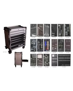 7-drawer premium tool cabinet + 446 tools