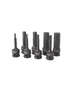Sats med sexkantiga tips 1/2" H5–H19 (8 st.)