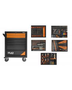 7 DRAWERS ROLLER CABINET + 214 TOOLS