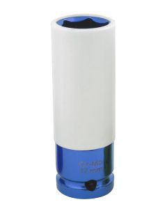 Llave de vaso revestida 1/2" 17mm azul