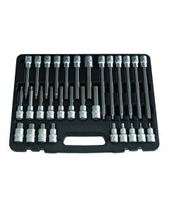 Sats med sexkantiga tips och bits, 1/2" (30 st.)