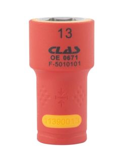Llave de vaso aislada 1/4" 13mm