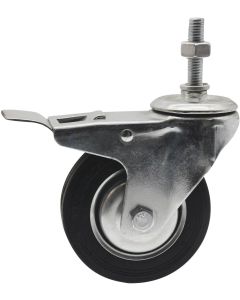 Par pivothjul med broms Ø100x30mm