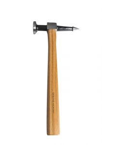 PLANISHING HAMMER WITH ROUND FLAT HEAD AND POINTED TIP