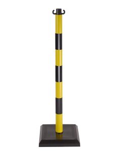 Poste de señalización amarillo y negro Ø40mm