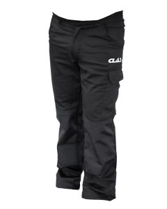 Black stretch multi-pocket pants with knee reinforcement (S40)