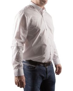 Camisa blanca de manga larga para hombre (T44)