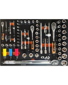 SOCKETS AND RATCHETS INSERT (65PCS)