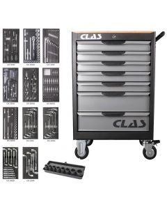 7 DRAWERS + 214 TOOL ROLLER CABINET