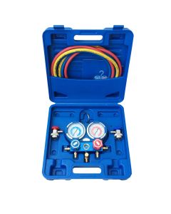 Kit manomètre contrôle pression 2 voies R134a