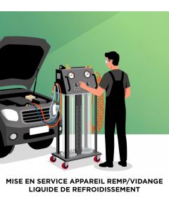 Mise en service appareil remp/vidange liquide de refroidissement