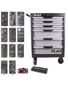 6 DRAWERS + 233 TOOL ROLLER CABINET