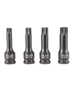 4 PCS SPLINE 1/2" D. XZN BIT SET M12-M14-M16-M18 L.78mm