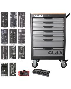 7 DRAWERS + 233 TOOL ROLLER CABINET