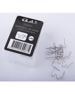 Boîte de 50 agrafes U Ø0.6mm