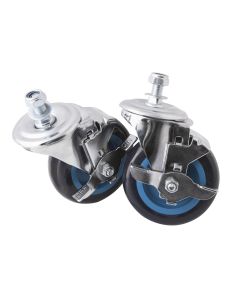 Paire de roues pivotantes freinées Ø100x30mm