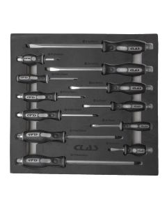 6-point through-blade screwdrivers (12-piece set)