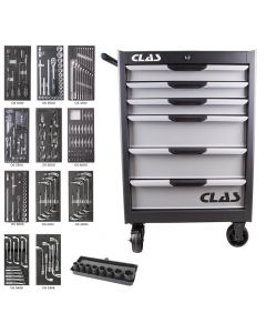 6 DRAWERS + 214 TOOL ROLLER CABINET