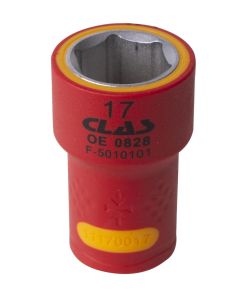 LLAVE DE VASO AISLADA 3/8" 17mm