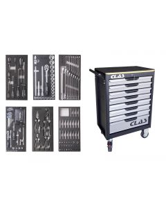 8 DRAWERS + 154 TOOL ROLLER CABINET