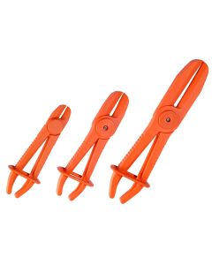 Set of 3 straight hose clips