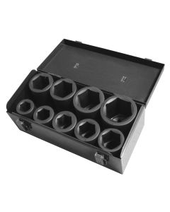 1" LONG HEX IMPACT SOCKET SET 24-50mm (9 PCS)